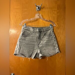 Express Mom Shorts Light Gray Jean Shorts